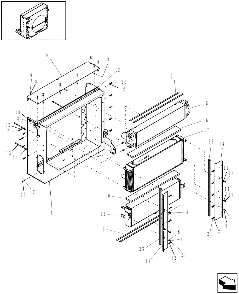 Схема запчастей Case IH 8010 - (10.414.01[01]) - FRAME & COOLERS - 7010 (10) - ENGINE