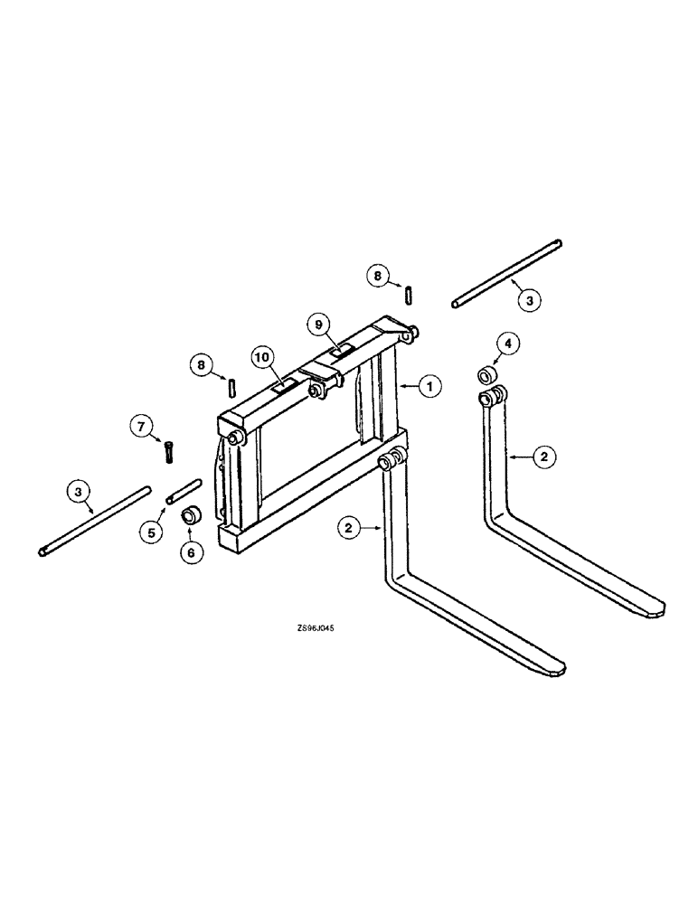 Схема запчастей Case IH 2250 - (5-06) - FORK LIFT, 2250, 2350 AND 2450 LOADERS 