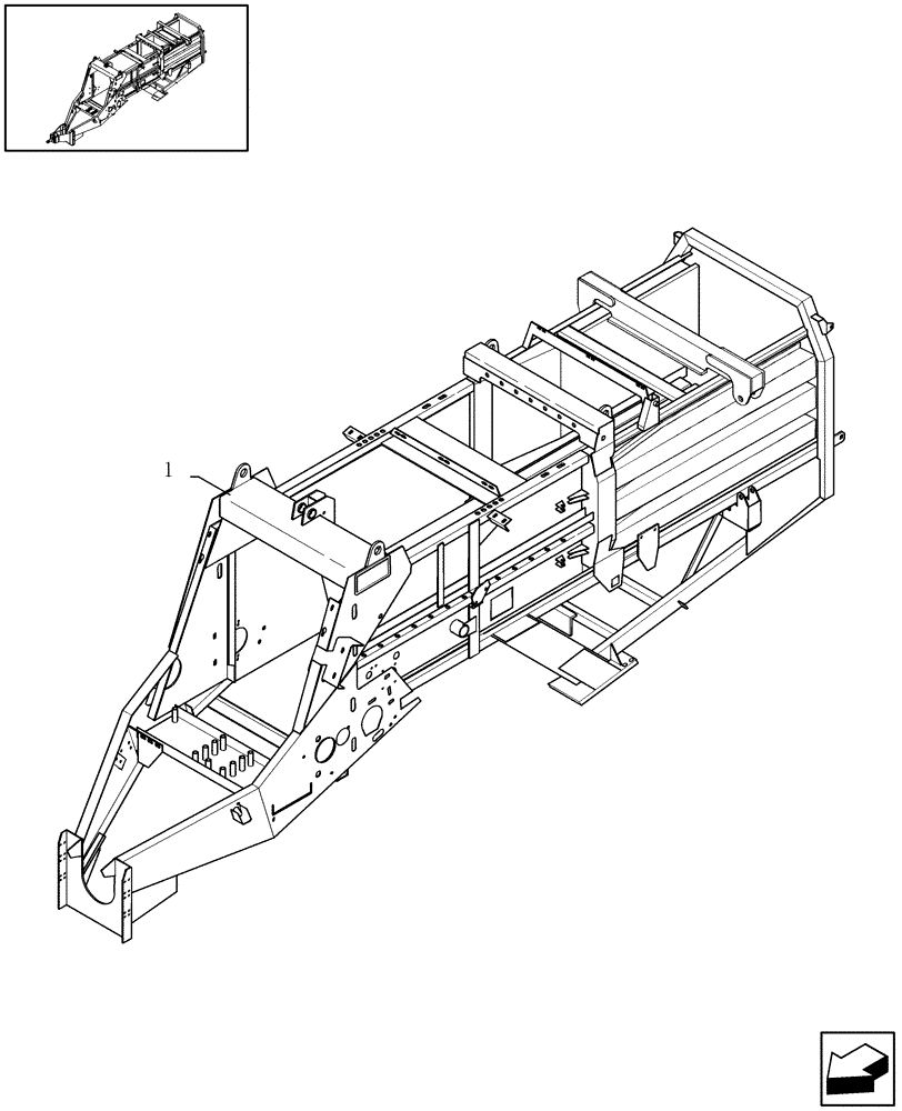 Схема запчастей Case IH LBX421S - (12.01[01]) - MAIN FRAME (12) - MAIN FRAME