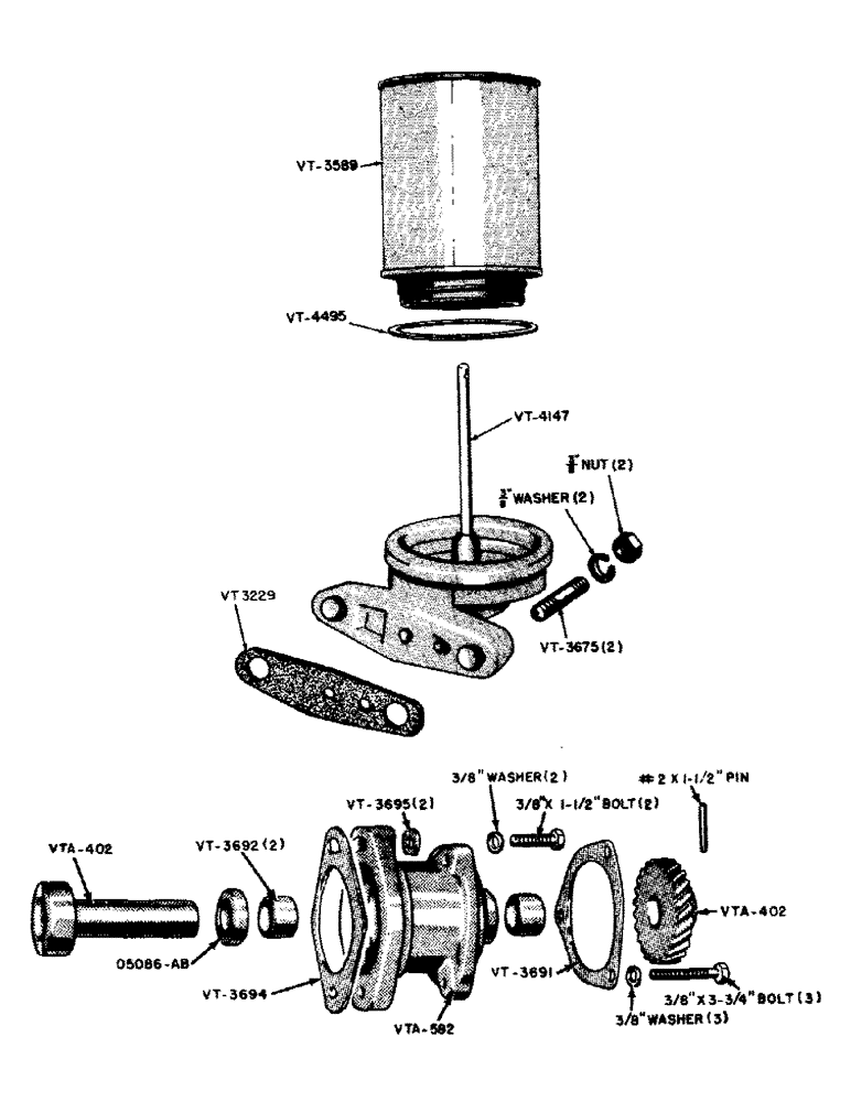 Схема запчастей Case IH 600B-SERIES - (016) - ENGINE OIL FILTER, MAGNETO ADAPTER (02) - ENGINE