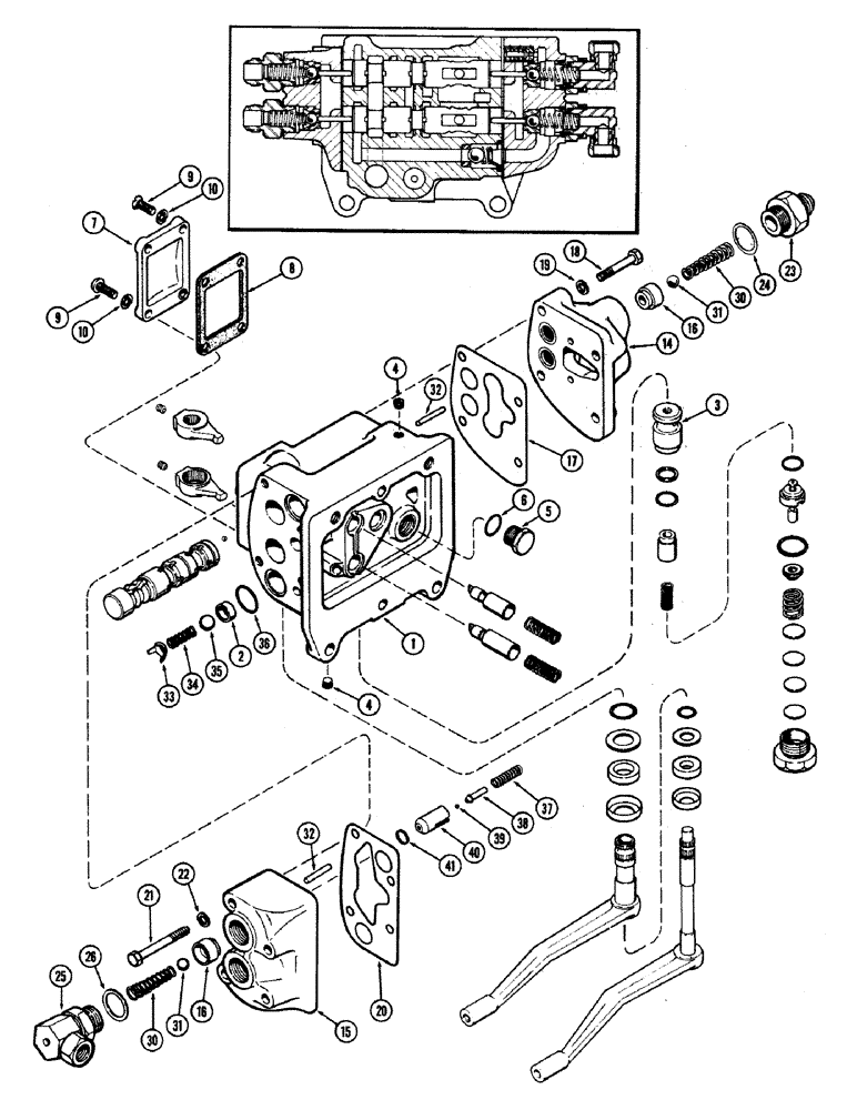 Схема запчастей Case IH 870 - (242) - A42248 VALVE (08) - HYDRAULICS