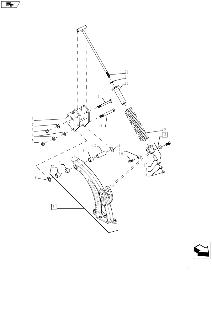 Схема запчастей Case IH 870 - (75.200.13[01]) - DISK LEVELER ARM RESET ASSEMBLY (75) - SOIL PREPARATION
