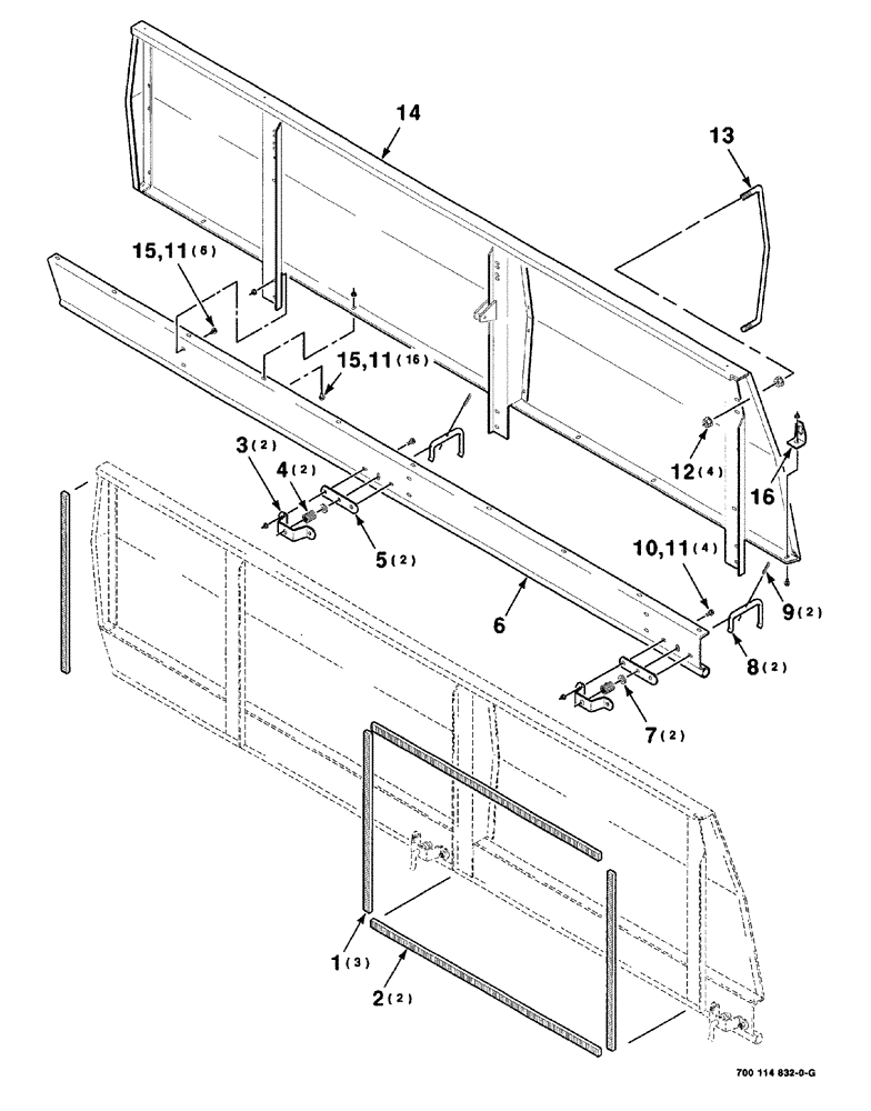 Схема запчастей Case IH 8840 - (07-034) - PANEL STYLING SIDE ASSEMBLY (LEFT) (90) - PLATFORM, CAB, BODYWORK AND DECALS