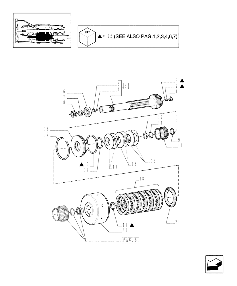 Схема запчастей Case IH MXM120 - (1.28.7[05]) - CLUTCH ENGAGEMENT (03) - TRANSMISSION
