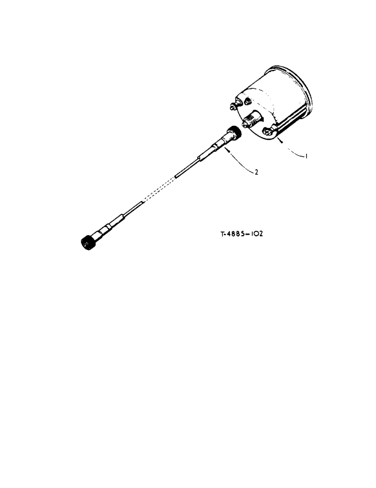 Схема запчастей Case IH 434 - (6-102[1]) - TRACTORMETER ATTACHMENT, PETROL - ATTACHMENTS (88) - ACCESSORIES