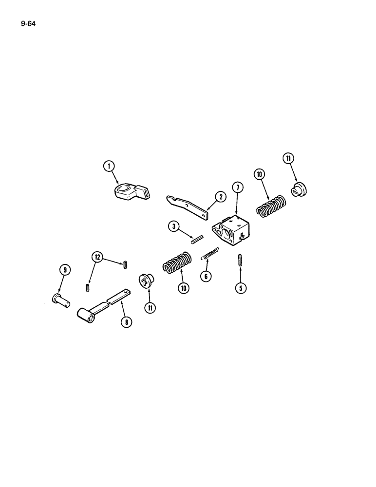 Схема запчастей Case IH 3594 - (9-064) - CLOTH SEAT, AIR SUSPENSION, BEFORE AND AFTER ISOLATOR (09) - CHASSIS/ATTACHMENTS