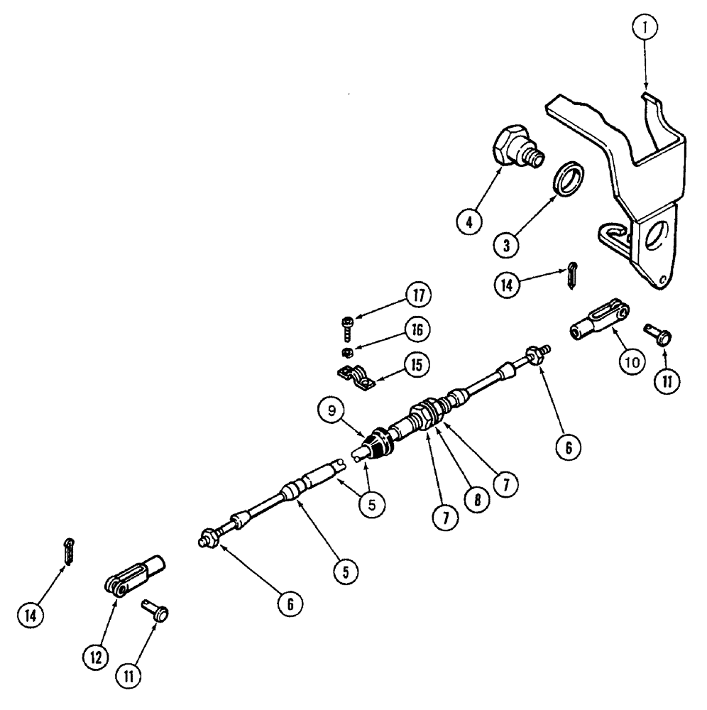 Схема запчастей Case IH 7250 - (6-052) - TRANSMISSION PARK LOCK CONTROL (06) - POWER TRAIN