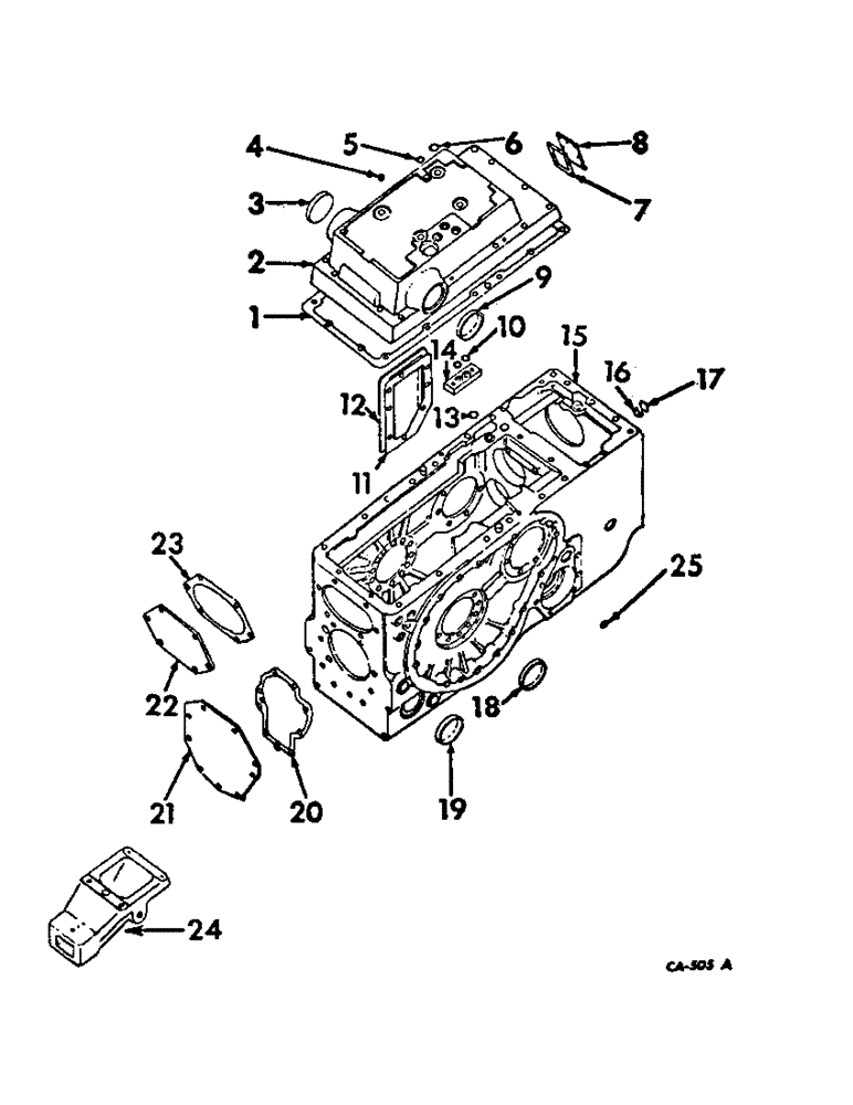 Схема запчастей Case IH 1026 - (07-15) - DRIVE TRAIN, REAR FRAME COVER AND CONNECTIONS (04) - Drive Train