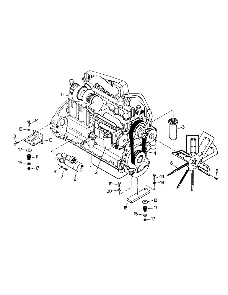Схема запчастей Case IH SM-325 - (04-01) - ENGINE AND ATTACHING PARTS, CAT 3306 ENGINE (04) - Drive Train
