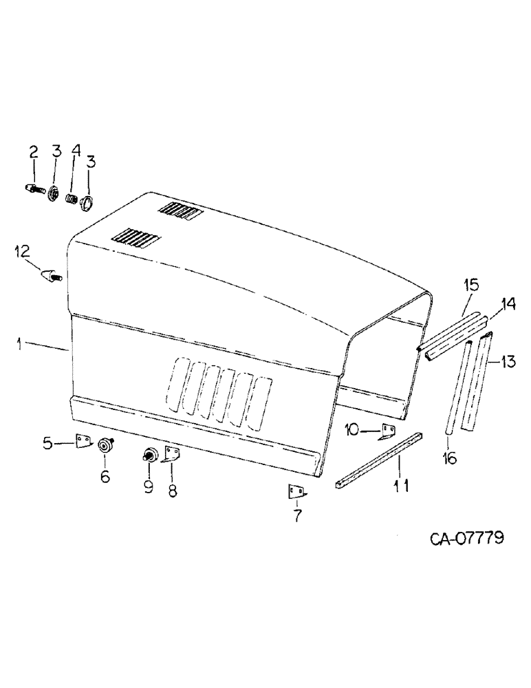 Схема запчастей Case IH 6388 - (13-01) - SUPERSTRUCTURE, FRONT HOOD (05) - SUPERSTRUCTURE