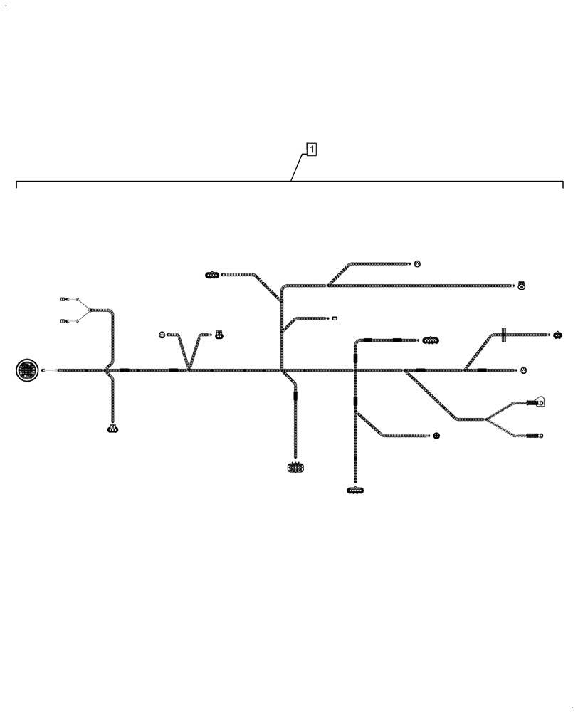 Схема запчастей Case IH FARMALL 110A - (55.100.BZ[01]) - WIRE HARNESS, CHASSIS, CAB (55) - ELECTRICAL SYSTEMS