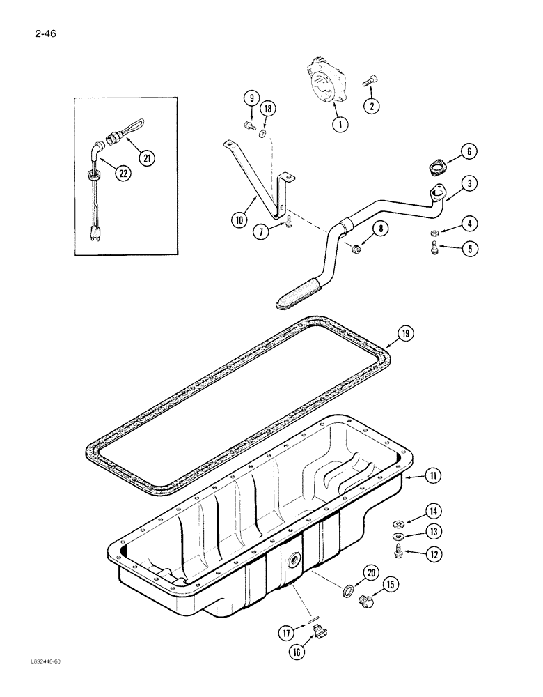 Схема запчастей Case IH 1822 - (2-46) - OIL PUMP AND OIL PAN 6TA-830 ENGINE (01) - ENGINE