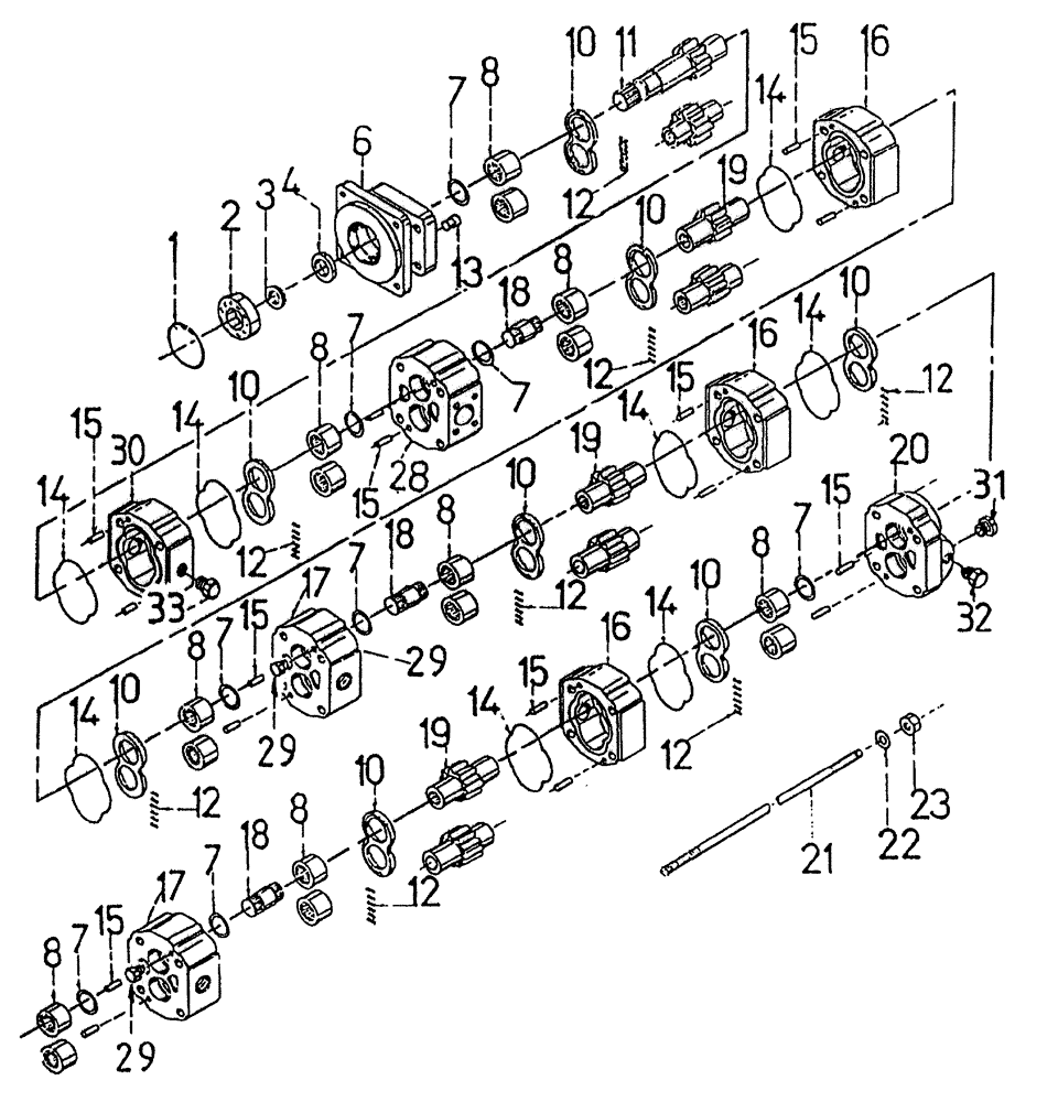 Схема запчастей Case IH 7700 - (B02[65A]) - HYDRAULIC MOTOR M51B Hydraulic Components & Circuits