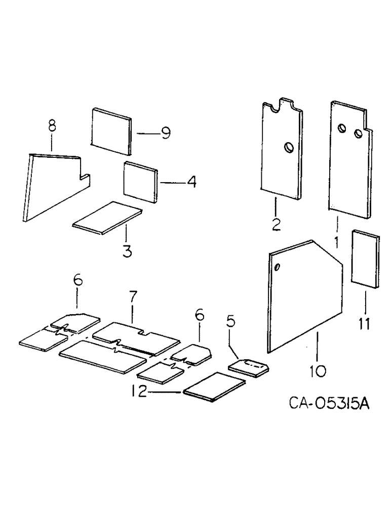 Схема запчастей Case IH 3588 - (13-08) - SUPERSTRUCTURE, SOUND INSULATION (05) - SUPERSTRUCTURE