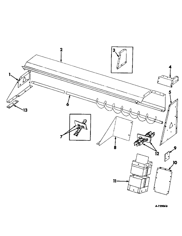Схема запчастей Case IH 403 - (144) - GRAIN TANK RAISED LEVELING AUGER, STANDARD FOR RICE, SPECIAL FOR GRAIN (80) - CROP STORAGE/UNLOADING