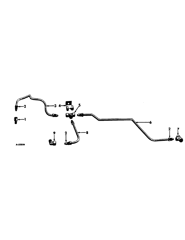 Схема запчастей Case IH 303 - (358) - BD-220 ENGINE, 3-9/16 X 3-11/16, LUBRICATING OIL PIPES AND CONNECTIONS (10) - ENGINE