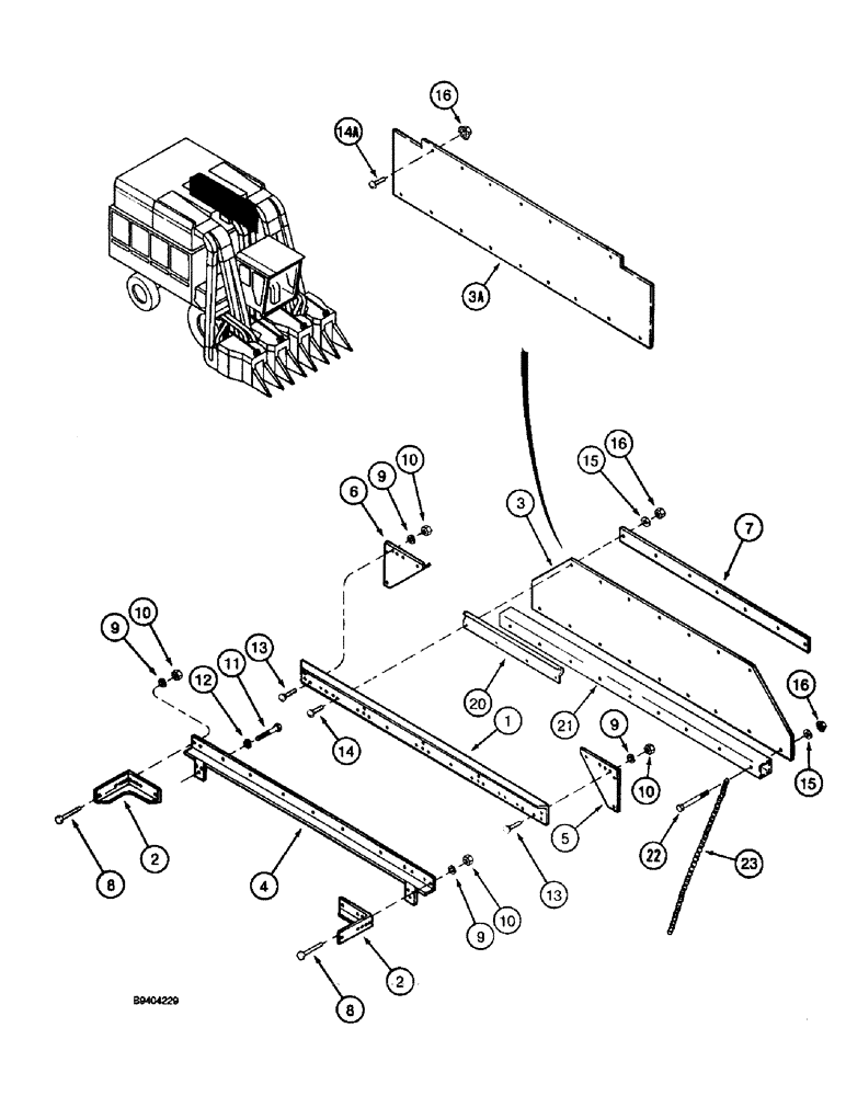 Схема запчастей Case IH 2055 - (9D-18) - LEFT-HAND BASKET SIDE, EXCLUDING DOOR ASSEMBLY (16) - BASKET