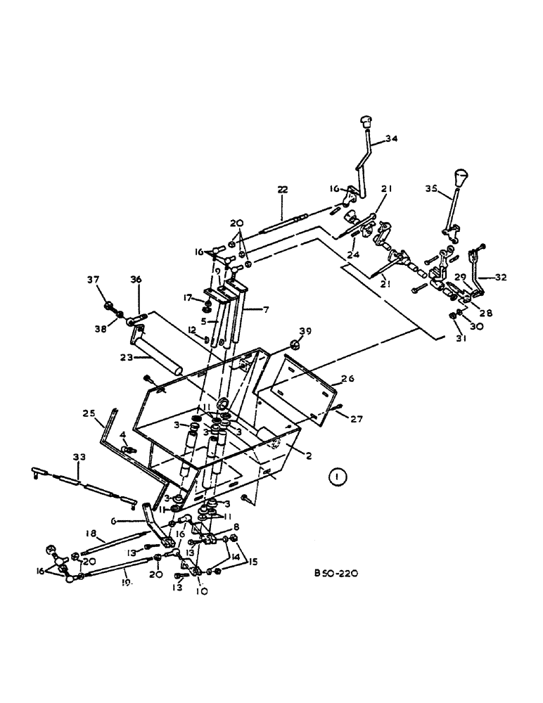 Схема запчастей Case IH 685 - (07-167) - SPEED/RANGE CONTROLS, SYNCHRO, DE-LUXE CAB, UP TO 7251 (04) - Drive Train