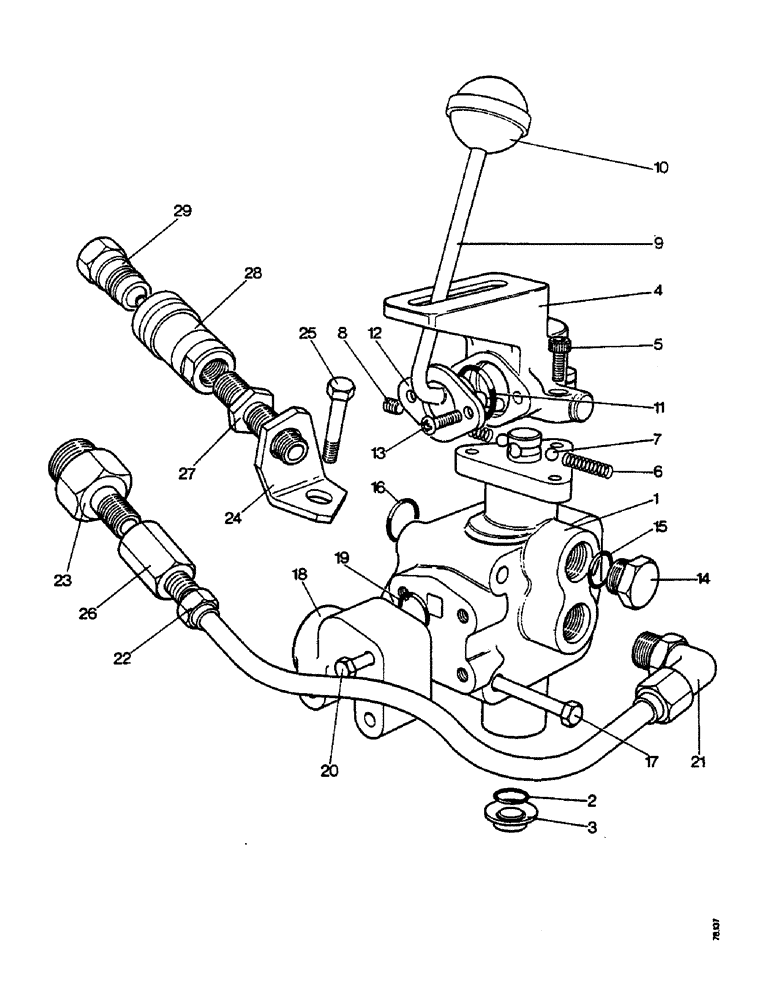 Схема запчастей Case IH 1210 - (E38) - SELECTAMATIC HYDRAULIC SYSTEM, THREE WAY SELECTOR VALVE UNITS - ALL MODELS, OPTIONAL EQUIPMENT (07) - HYDRAULIC SYSTEM