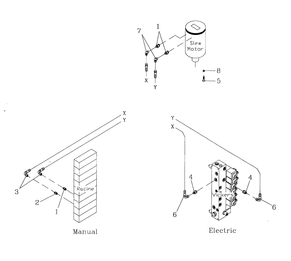 Схема запчастей Case IH 7700 - (B10[06]) - HYDRAULIC CIRCUIT {PRIMARY EXTRACTOR HOOD SLEW} Hydraulic Components & Circuits
