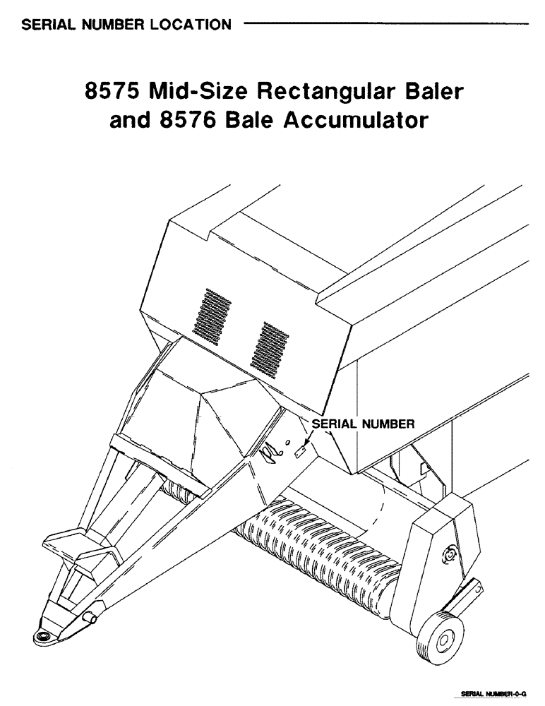 Схема запчастей Case IH 8576 - (01-02) - SERIAL NUMBER LOCATION (00) - GENERAL