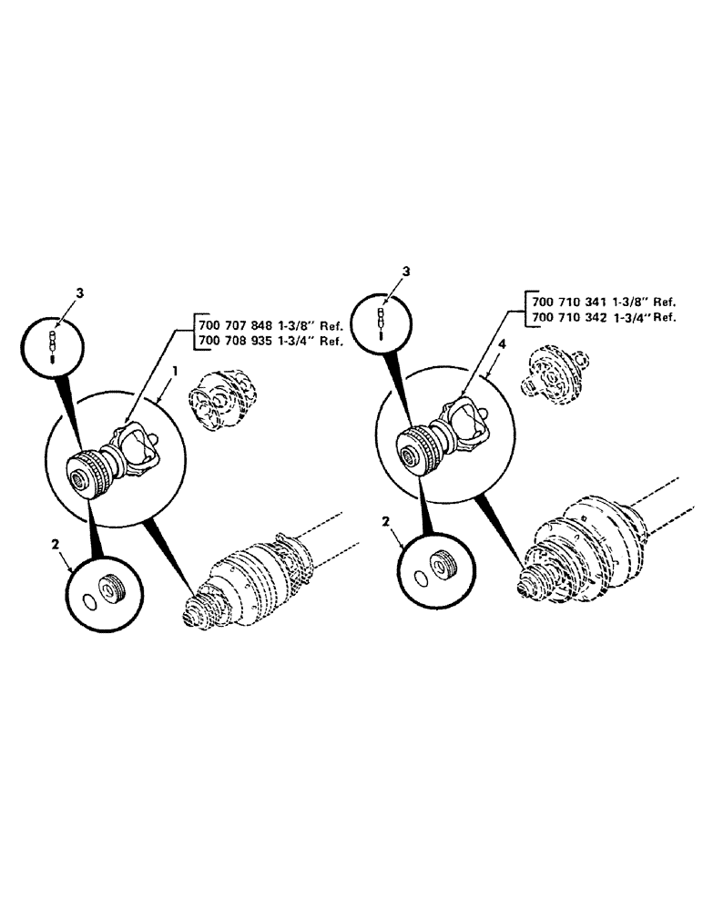 Схема запчастей Case IH 8450 - (110) - YOKE KIT, 1000 RPM Driveline