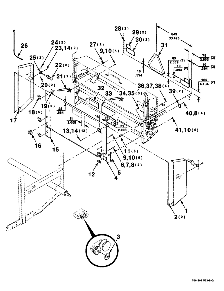 Схема запчастей Case IH 8465 - (9-84) - MESH WRAP KIT, SHIELDS AND DECAL ASSEMBLIES, SERIAL NUMBER CFH0073272 AND LATER Decals & Attachments