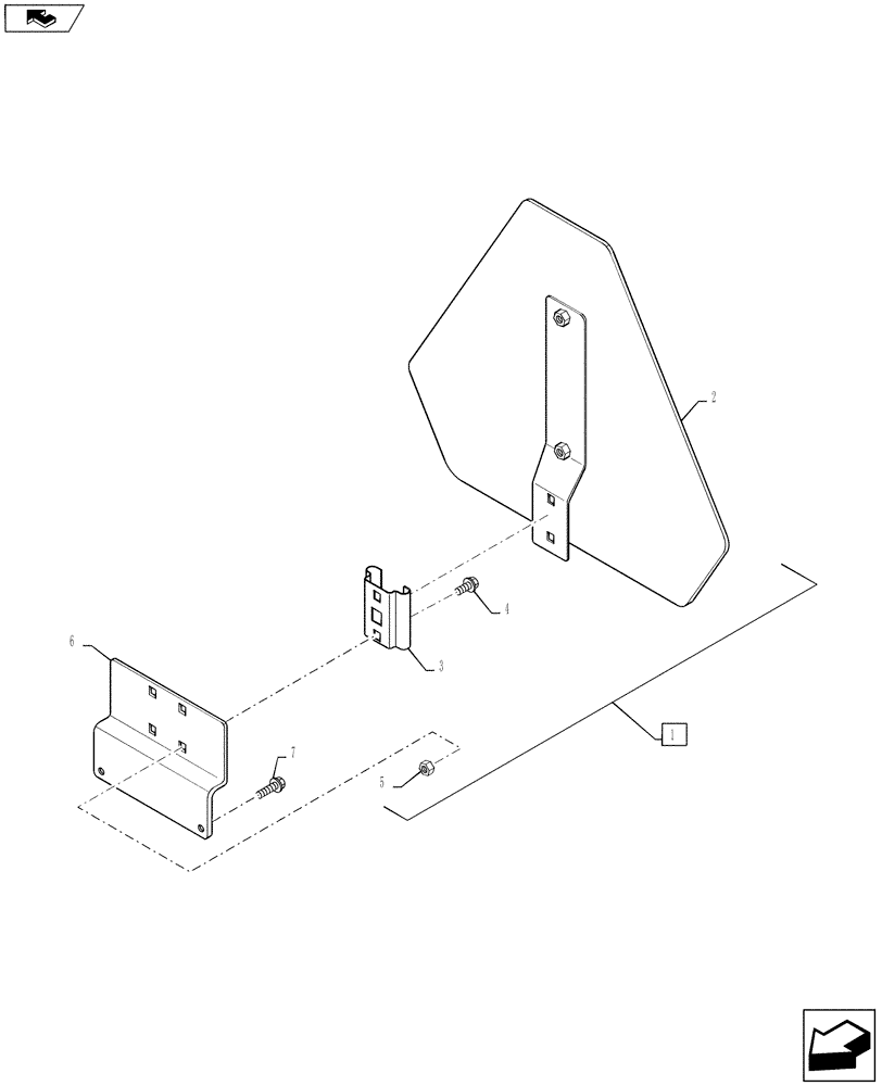 Схема запчастей Case IH FARMALL 50B - (90.108.03) - SLOW MOVING VEHICLE (90) - PLATFORM, CAB, BODYWORK AND DECALS