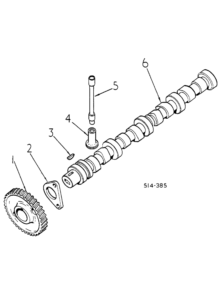 Схема запчастей Case IH 258 - (12-046) - CAMSHAFT AND RELATED PARTS Power
