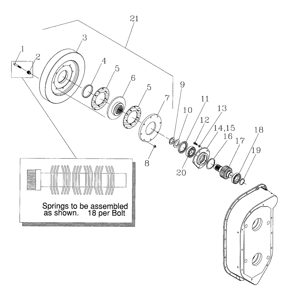 Схема запчастей Case IH 7700 - (A06[03]) - ROTARY CHOPPER FLYWHEEL AND GEARBOX Mainframe & Functioning Components