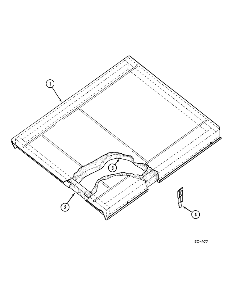Схема запчастей Case IH 685 - (9-716) - CAB ROOF, LOW PROFILE (09) - CHASSIS/ATTACHMENTS