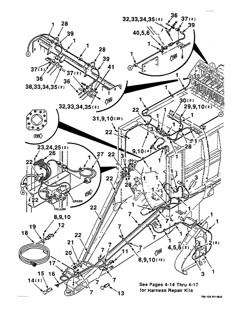 Схема запчастей Case IH 8580 - (04-02) - ELECTRICAL WIRING AND SENSOR ASSEMBLY (06) - ELECTRICAL