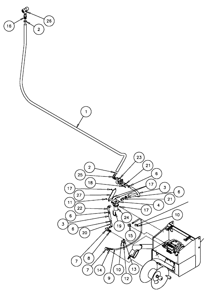Схема запчастей Case IH FLX610 - (05-013) - WASH DOWN PLUMBING GROUP Liquid Plumbing