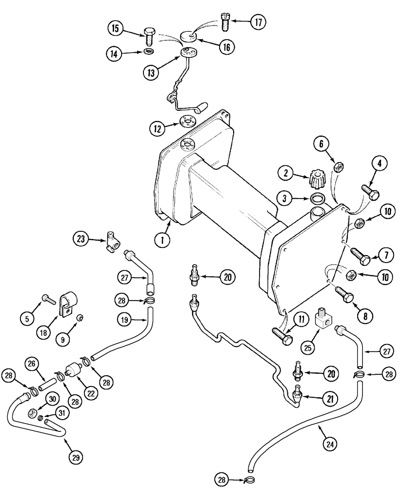 Схема запчастей Case IH C70 - (03-12) - FUEL TANK AND PIPING (03) - FUEL SYSTEM
