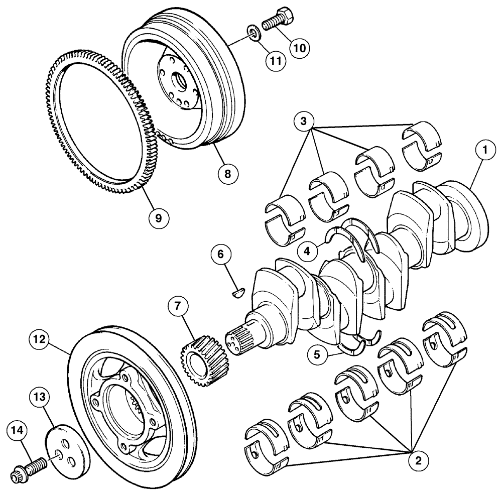 Схема запчастей Case IH CX70 - (02-45) - CRANKSHAFT (02) - ENGINE