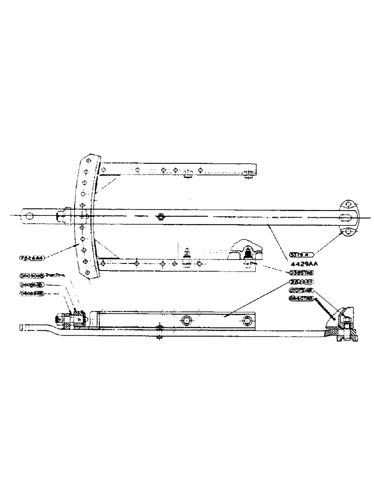 Схема запчастей Case IH DV-SERIES - (169) - DRAW BAR, FROM TRACTOR NO. 4513322 TO NUMBER 4800000, D, DC, DO (09) - CHASSIS