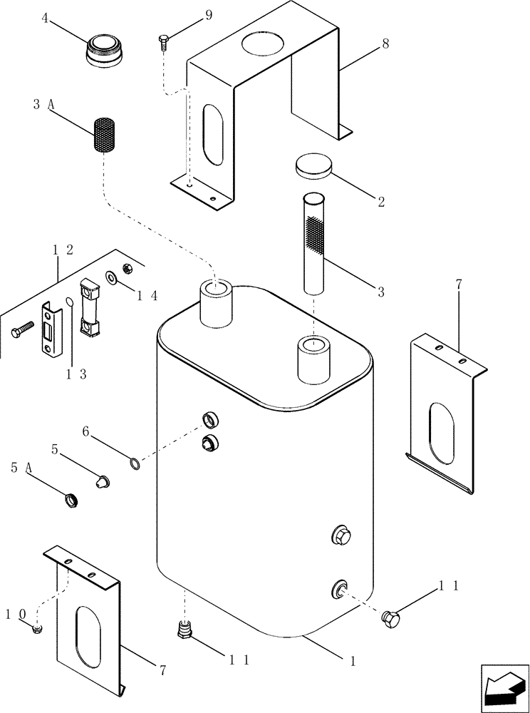Схема запчастей Case IH 2588 - (35.300.08) - RESERVOIR - OIL, HYDRAULIC (35) - HYDRAULIC SYSTEMS