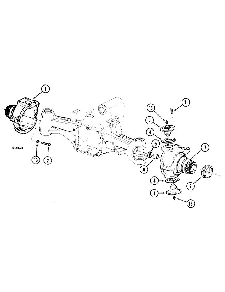 Схема запчастей Case IH 2140 - (6-076) - STEERING KNUCKLE - MFD, NARROW VERSION ONLY (06) - POWER TRAIN