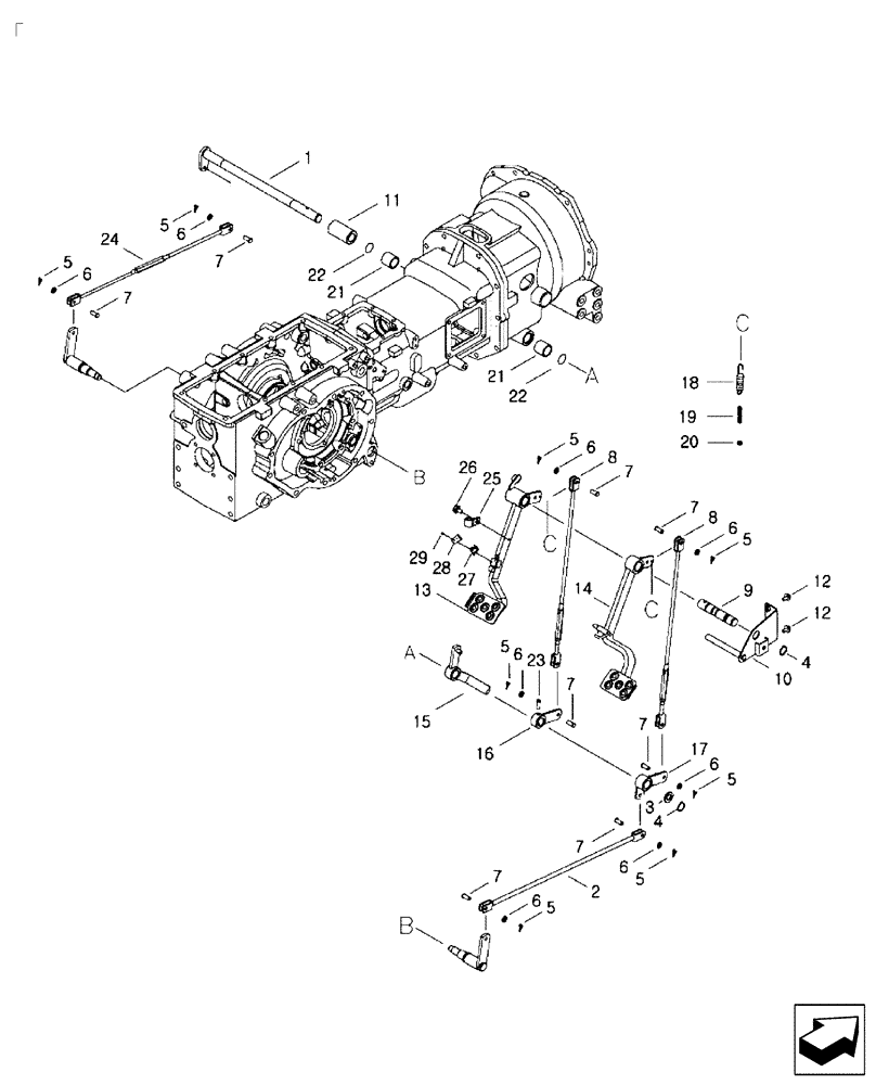 Схема запчастей Case IH FARMALL 30B - (33.120.02) - BRAKE PEDALS - 12X12 (33) - BRAKES & CONTROLS
