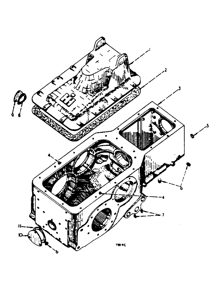Схема запчастей Case IH 364 - (4-21) - CHASSIS, TRANSMISSION CASE (12) - CHASSIS