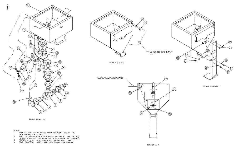 Схема запчастей Case IH SPX4260 - (276) - CHEMICAL INDUCTOR TANK ASSEMBLY (78) - SPRAYING
