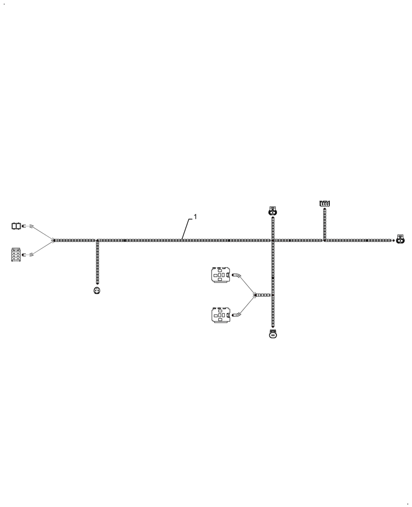 Схема запчастей Case IH FARMALL 110A - (55.100.DP) - HARNESS - ASSY CREEPER (55) - ELECTRICAL SYSTEMS