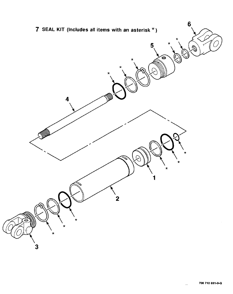 Схема запчастей Case IH 8840 - (08-008) - HYDRAULIC CYLINDER ASSEMBLY (LEFT) (S.N. CFH0031733 AND LATER) (35) - HYDRAULIC SYSTEMS