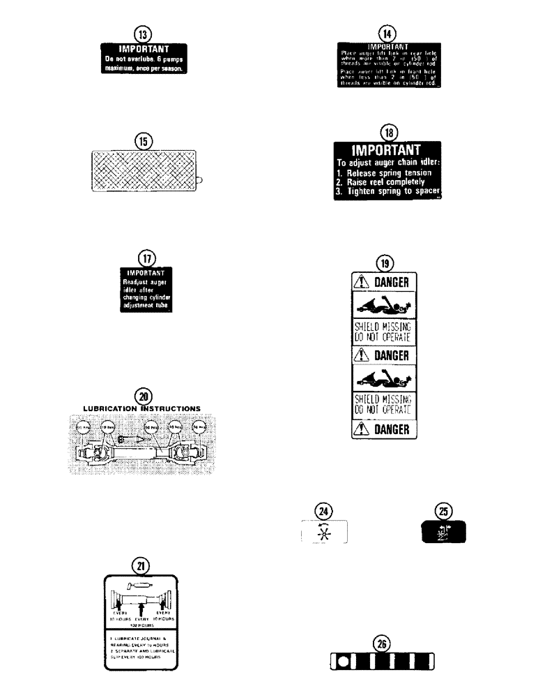 Схема запчастей Case IH 1010 - (9D-22) - DECALS (90) - PLATFORM, CAB, BODYWORK AND DECALS