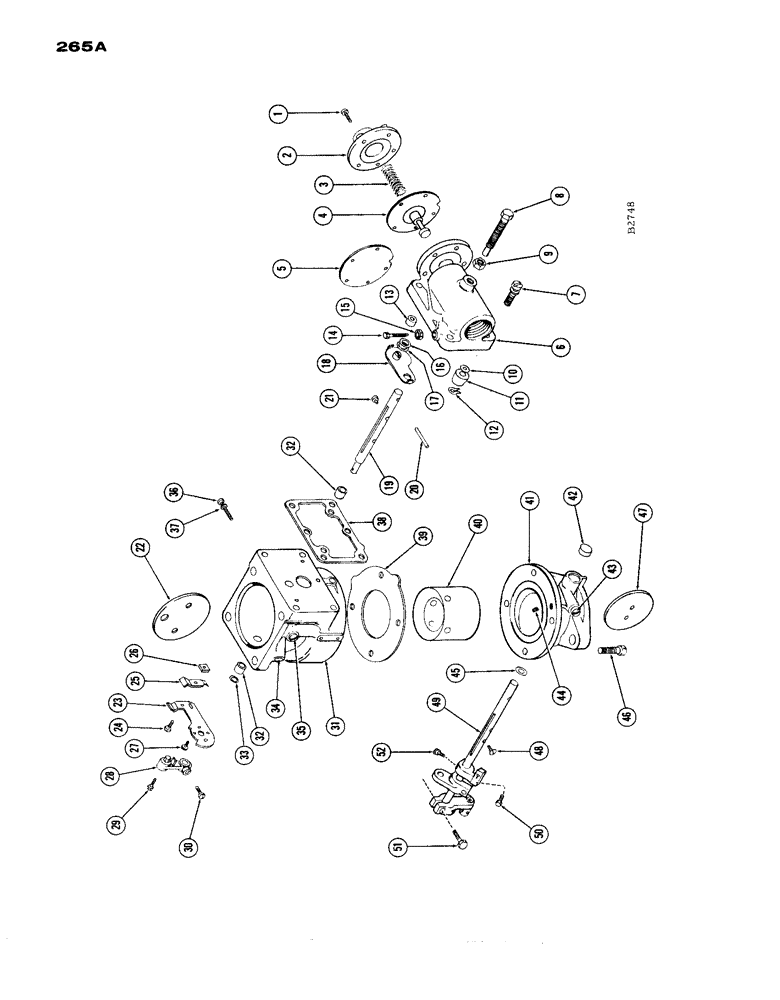 Схема запчастей Case IH 1660 - (265A) - CARBURETOR, L. P. (10) - ENGINE