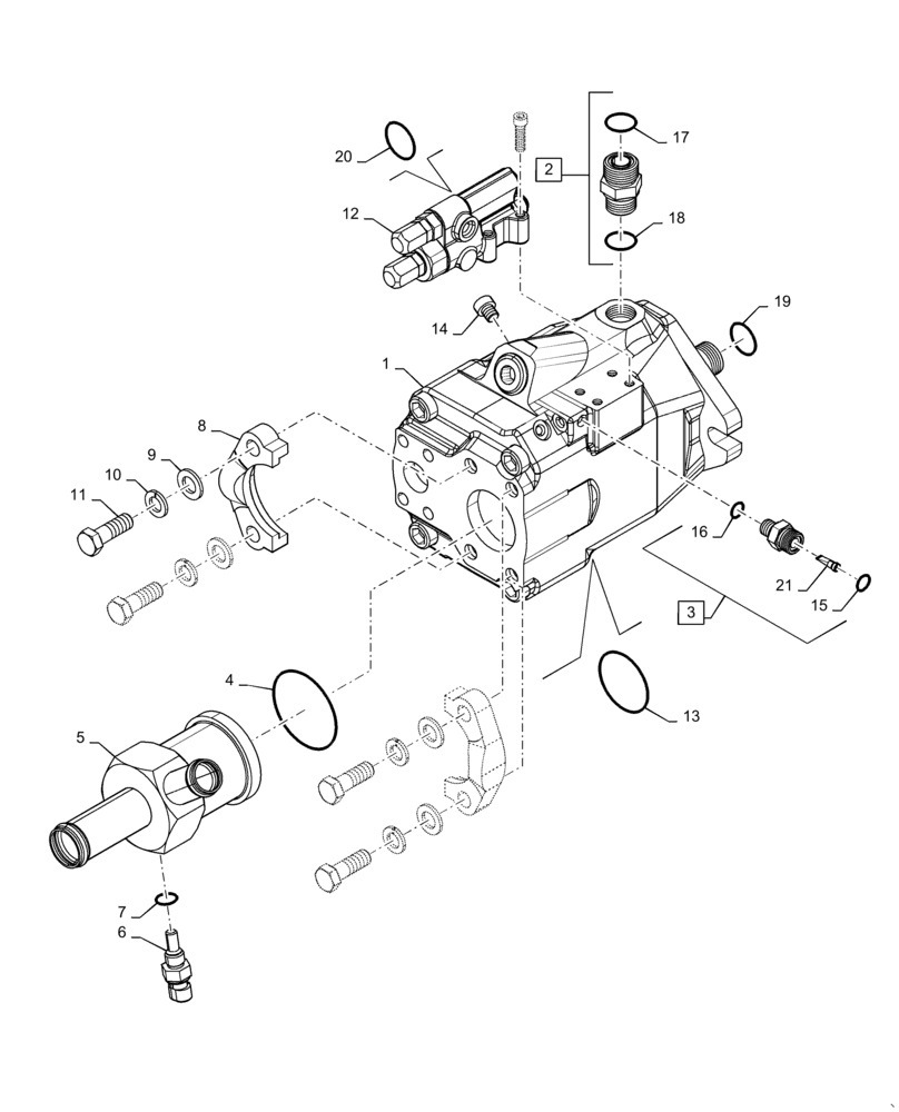 Схема запчастей Case IH 9230 - (35.700.01) - HYDRAULIC- PFC PUMP (35) - HYDRAULIC SYSTEMS