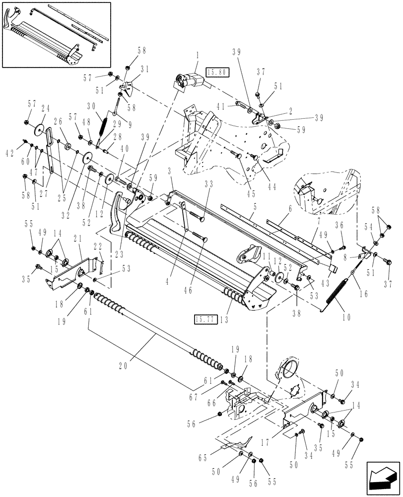 Схема запчастей Case IH RB464 - (15.61) - NET WRAP (15) - KNOTTER /WRAPPER