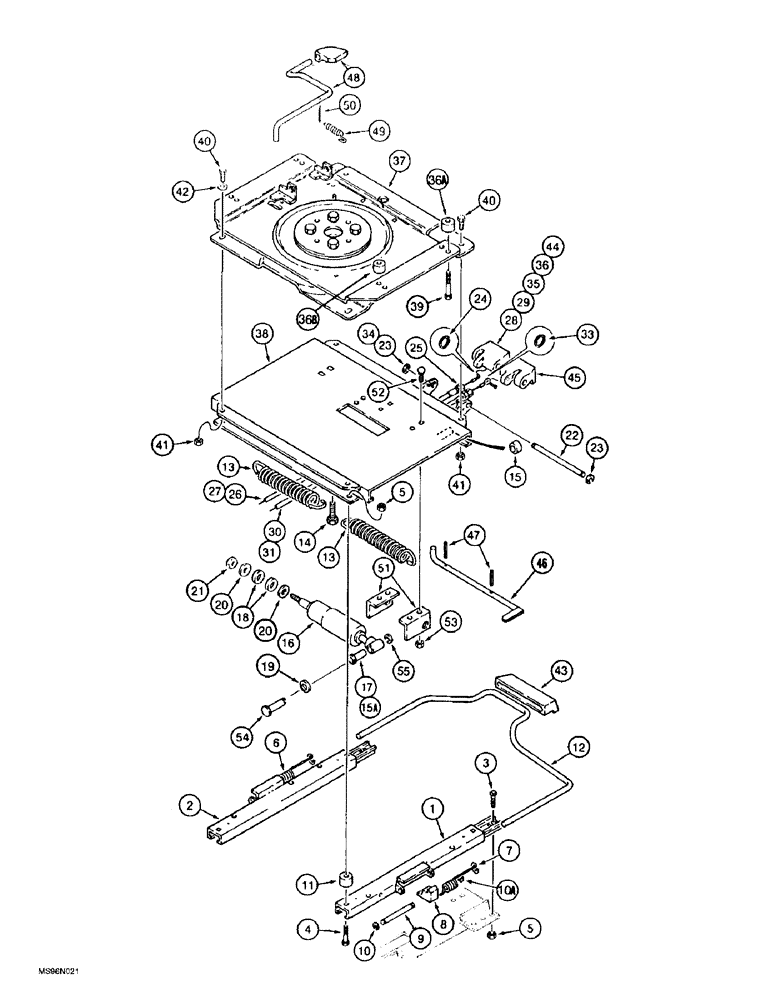Схема запчастей Case IH 9380 QUADTRAC - (9-058) - DELUXE AIR SUSPENSION SEAT, SWIVEL PLATE AND SLIDES (09) - CHASSIS/ATTACHMENTS