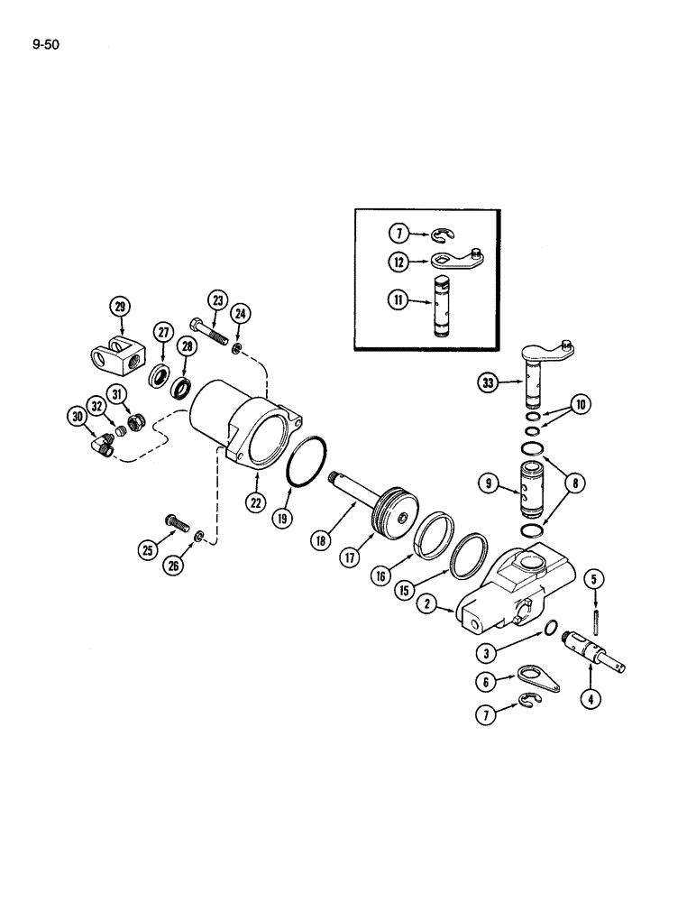 Схема запчастей Case IH 3594 - (9-050) - CLOTH SEAT, AIR/OIL SUSPENSION, CYLINDER ASSEMBLY (09) - CHASSIS/ATTACHMENTS