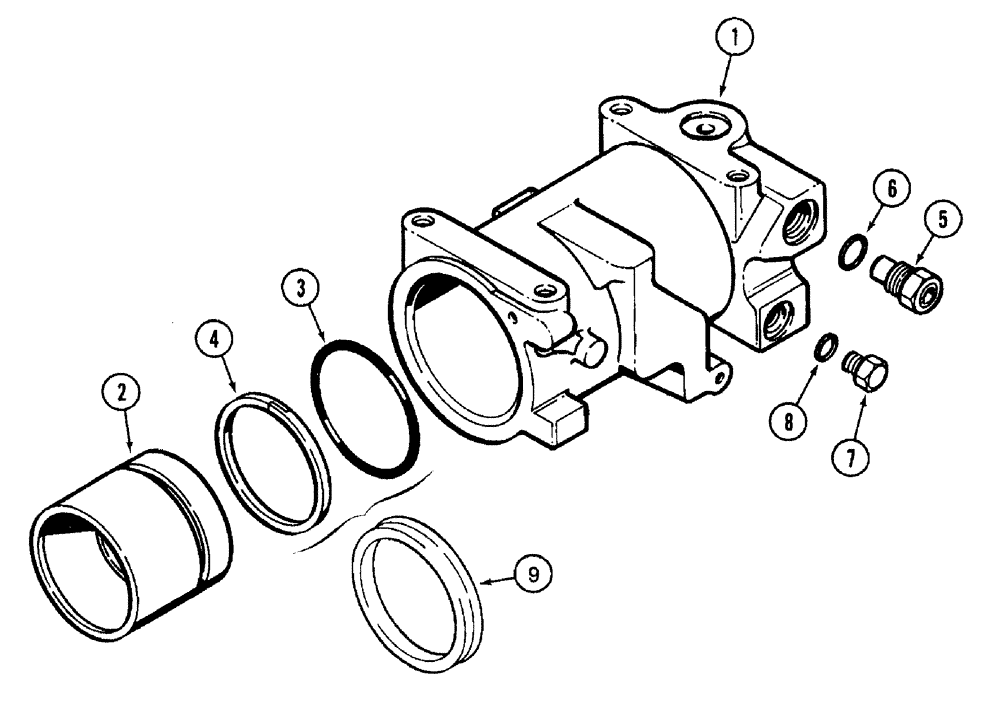 Схема запчастей Case IH 7220 - (8-038) - HITCH CONTROL CYLINDER ASSEMBLY (08) - HYDRAULICS